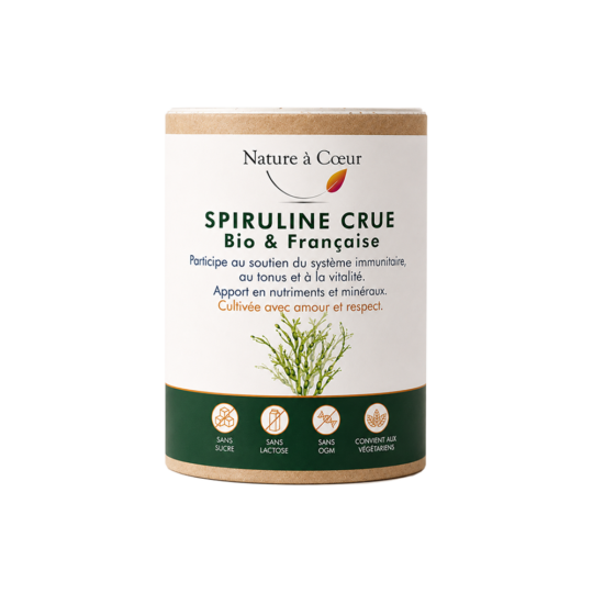 Spiruline Crue Bio & Française en paillettes sous sa forme la plus naturelle